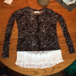 Abercrombie&Fitch sweater with ruffle. Sz XS. NWT