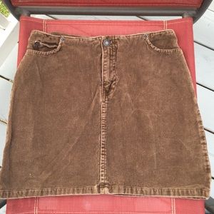 Brown corduroy skirt
