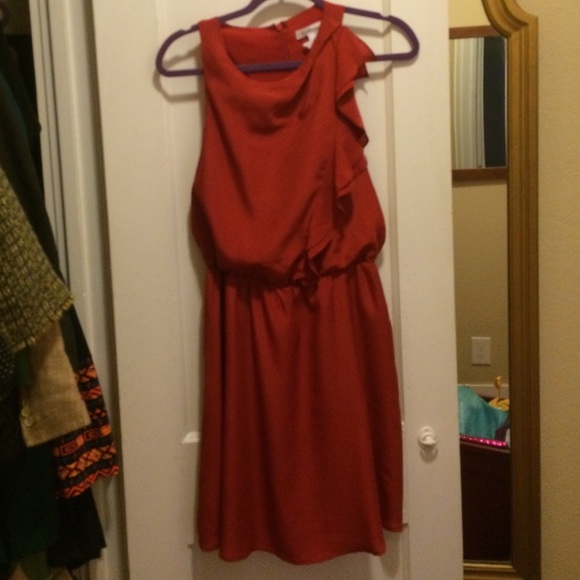Bcbg generation red draping dress racerback- 8