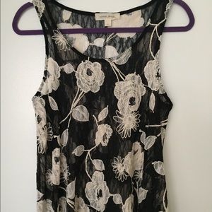 Painted Threads lace tank top
