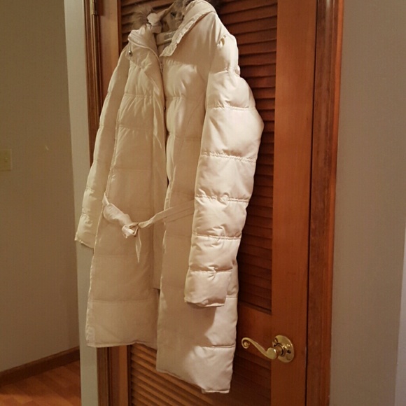 Old Navy Jackets & Blazers - Long Cream Puffer Coat