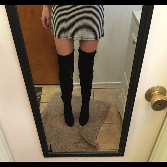 Black over the knee high boots