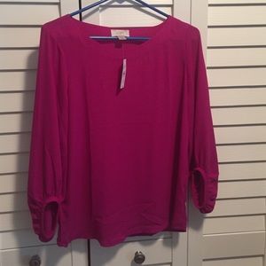 NWT! Magenta long sleeve top