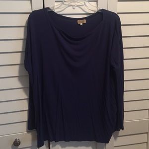 Dark Blue Piko Top