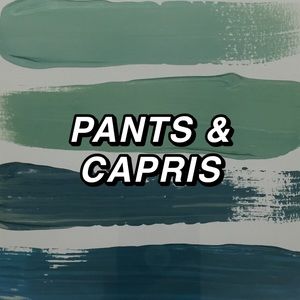 Pants and capris appropriate for work and fun.