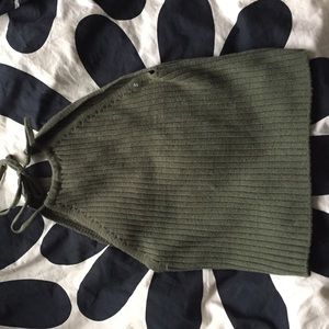 NWT LA Hearts Olive Halter Sweater Tank