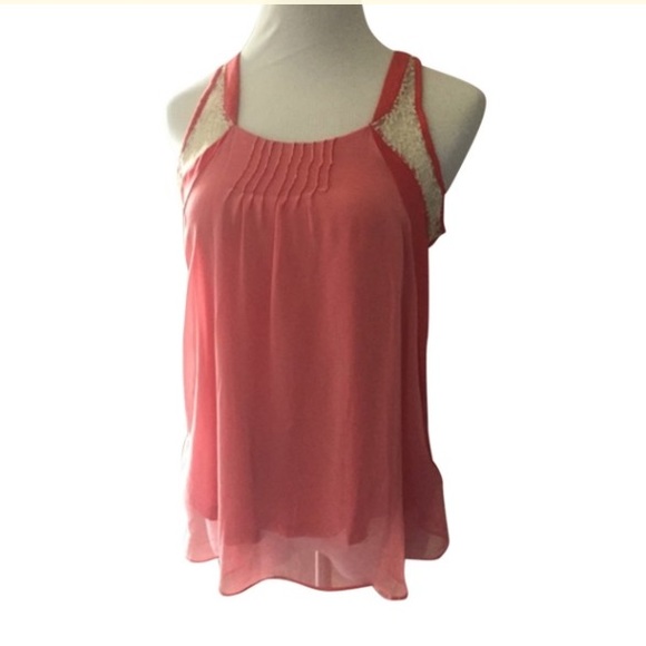 LC Lauren Conrad Tops - Coral Lauren Conrad Cami Blouse