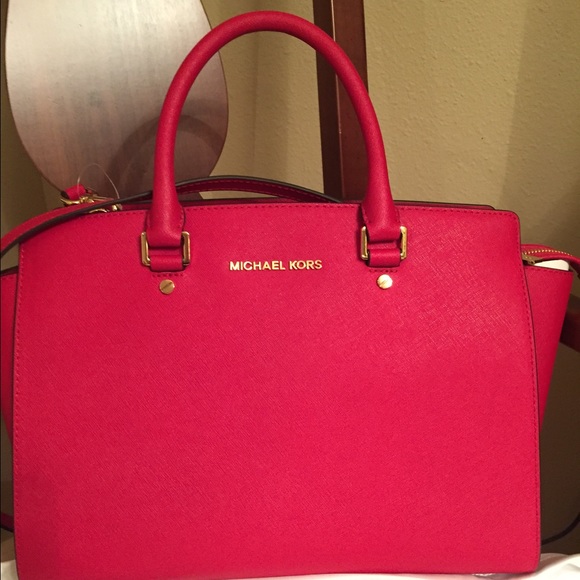 Michael Kors Handbags - SALE today--MK Michael Kors Red Selma NWT