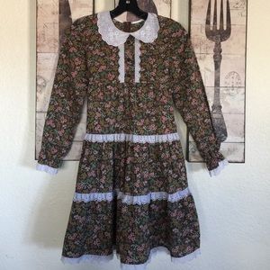 Vintage floral bohemian dress