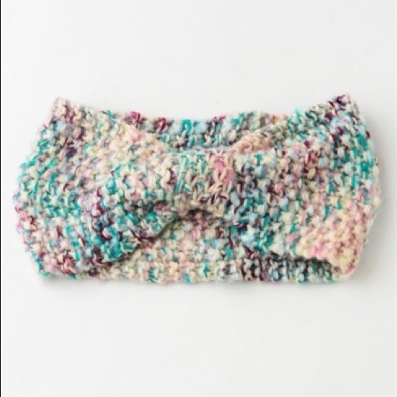Pastel watercolor knit headband