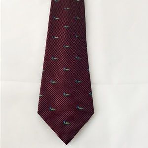 Hermes Woven Silk Mallard Duck Men's Silk Tie