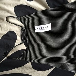 NWT Brandy Melville Black and White Striped Tank