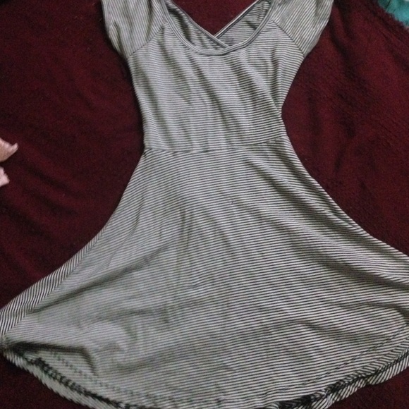 Black and white dress with an open back