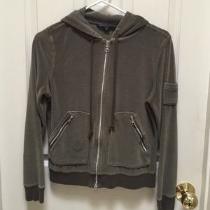 Olive green hooded sweater
