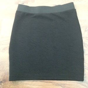 Black mini skirt