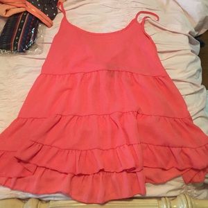 Coral bow back blouse
