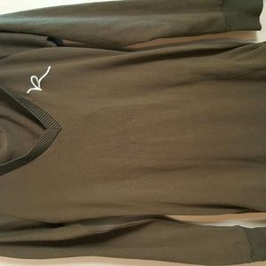 Camo green tunic sweater dress