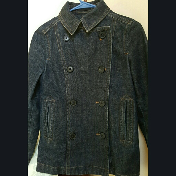 GAP dark denim pea coat. Like new condition!