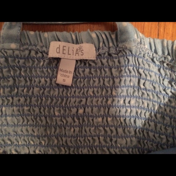 Blue polka dot crop top - Picture 2 of 2