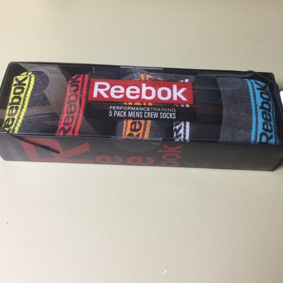 Reebok Accessories - Reebok 5 Pair of Multicolored Mens6-12.5 CrewSocks