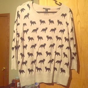 Oatmeal Sweater W/ Foxes