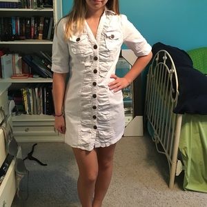 Cute white body con dress