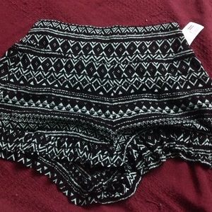 Tribal print high waisted shorts