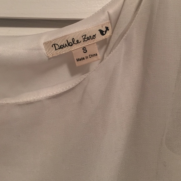 White one sleeve draped dress - Picture 2 of 2