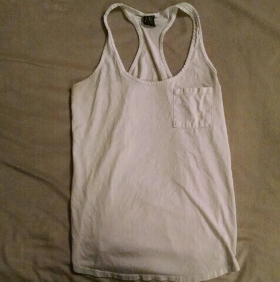 White zumiez zine tank top
