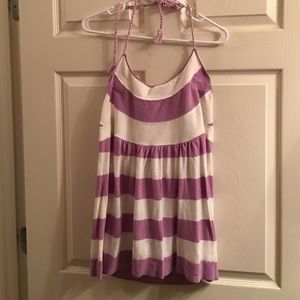 Gap lavender striped halter top