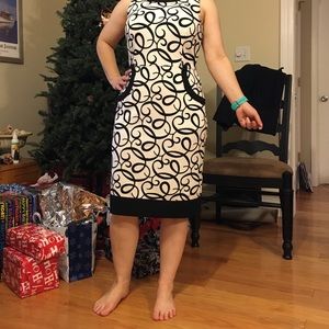 Black and white body con dress