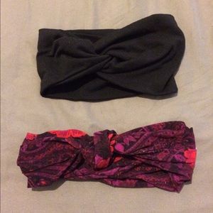 Black & Burgundy Turban Headbands