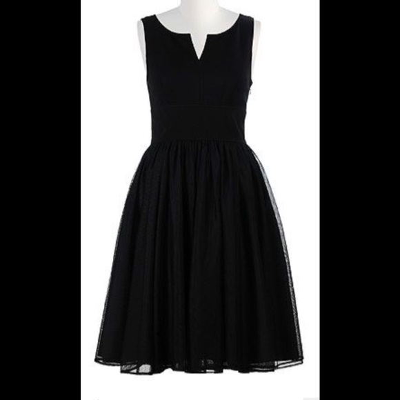 Eshakti Dresses & Skirts - New Eshakti Black Fit & Flare Tulle Dress Sz 4