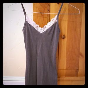 A casual tank top with a floral outline