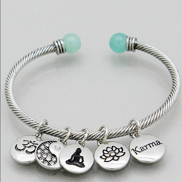 Jewelry - Karma Buddha Lotus charm bracelet