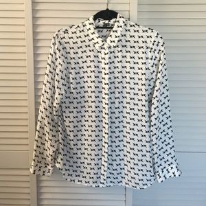 Theory silk print shirt in PS