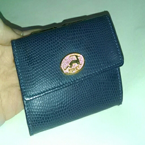 Vintage 1960s Koret snakeskin small blue wallet - Picture 7 of 8