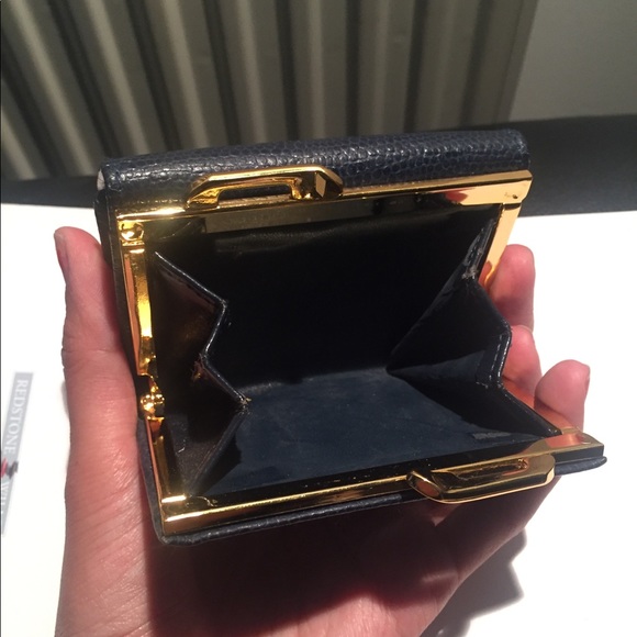 Vintage 1960s Koret snakeskin small blue wallet - Picture 2 of 8