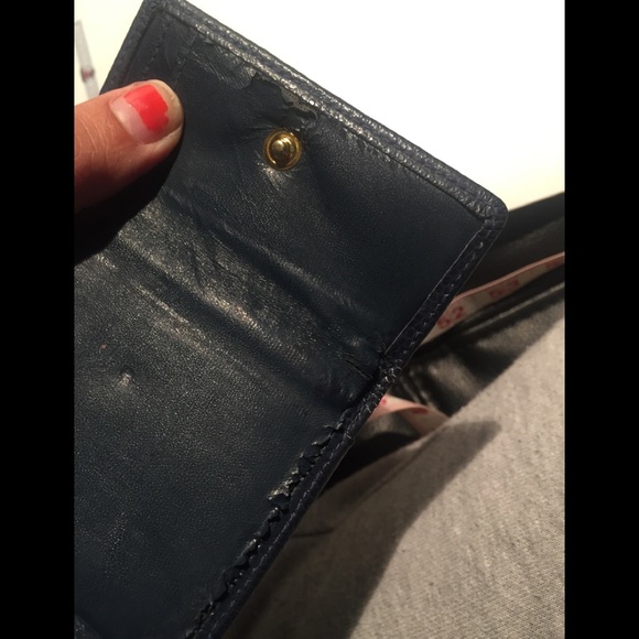 Vintage 1960s Koret snakeskin small blue wallet - Picture 6 of 8