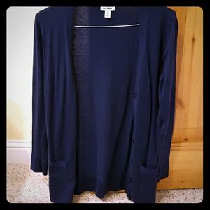 A long casual cardigan