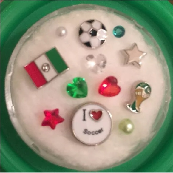 I love soccer charms and memory locket