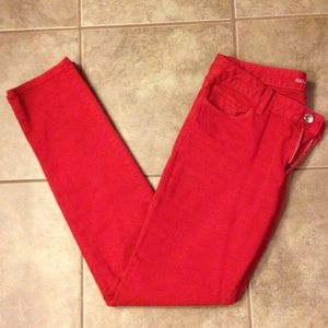[Banana Republic] red skinny jeans