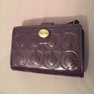 Dark plum coach wallet