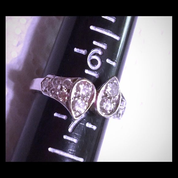 Platinum ring with diamonds - Picture 1 of 2