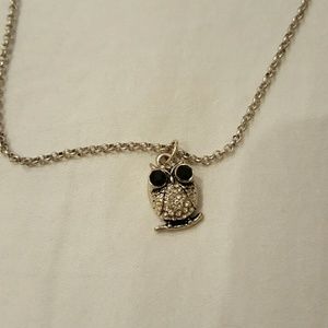 Studded owl necklace