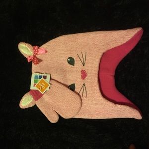 Pink Kids (Girls) Pretty Character Hat & Glove set