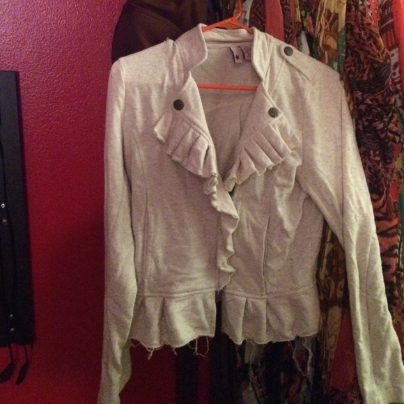White cream cotton Blazer - Picture 1 of 3