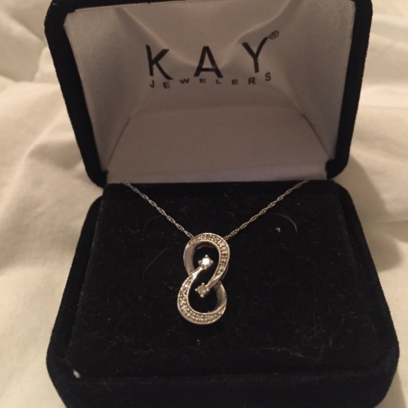 Diamond infinity necklace