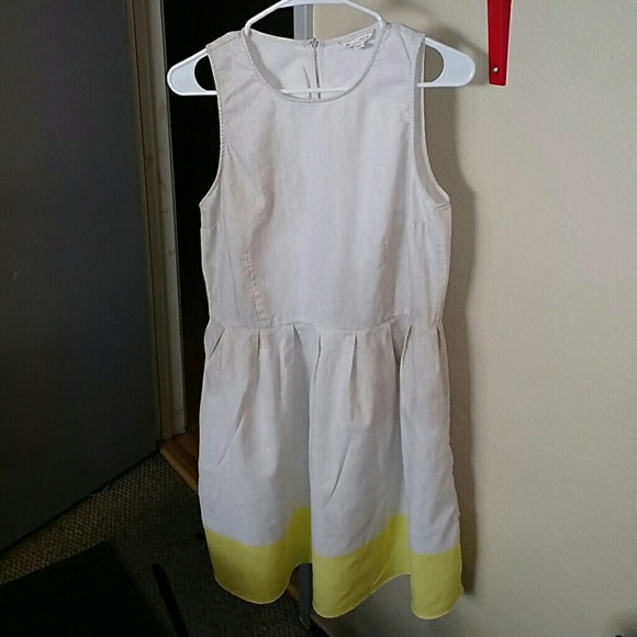 Fit and flare linen blend dress