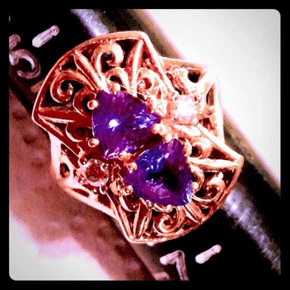 Tanzanite n diamond ring. Heavy weight. - Picture 1 of 2